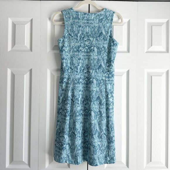 Royal Robbins Tank Dress Size Small Blue Pattern Shift Sleeveless - Picture 3 of 7